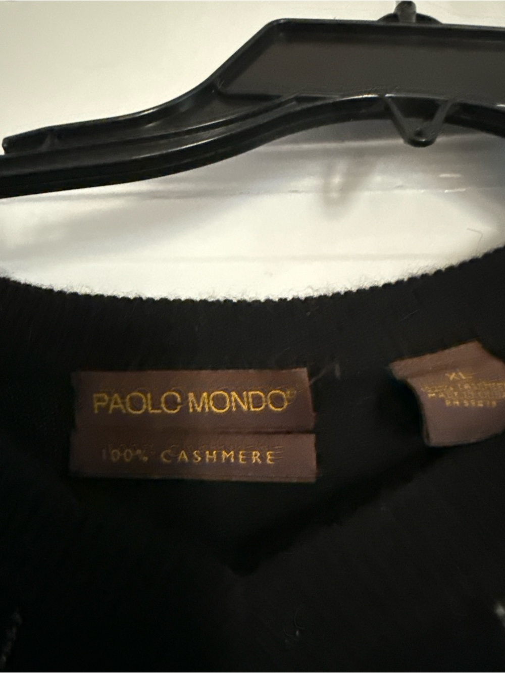 Paolo Mondo 100% Cashmere Black Sweater